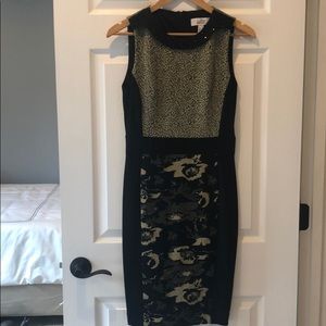 Gold Black Dress